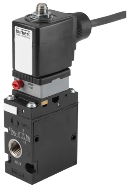 Hazardous location solenoids type 6518 - Servo-assisted 3/2 way Solenoid Valve for pneumatics