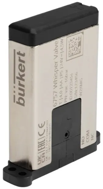 Solenoid valve Burkert type 6757 - 2/2 or 3/2-way Whisper Valve with media separation