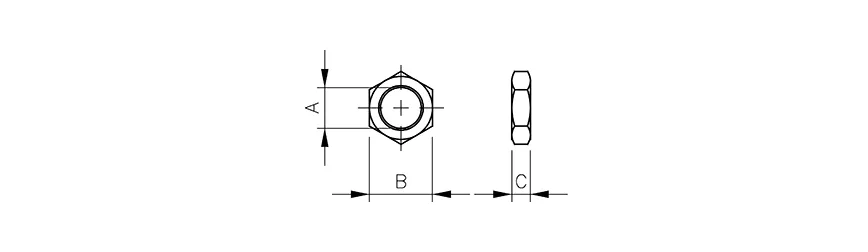 Stainless steel Fixing nut munkacylinderre | for cylinders series R | INOX HAFNER RAX