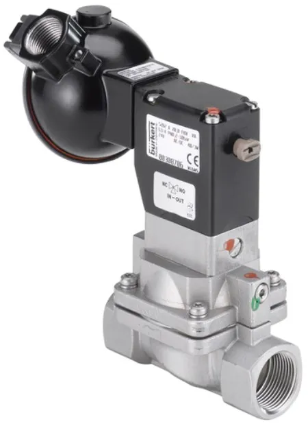 Water solenoid valve Burkert type 5282 - Servo-assisted 2/2-way diaphragm valve