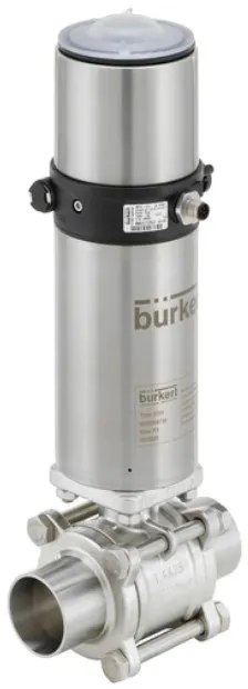 Ball valve / Butterfly valve with pneumatic rotary actuator Burkert type 8805
