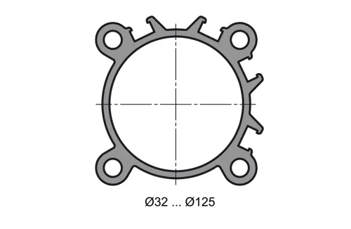Double acting cylinder | adjustable cushioning | magnetic piston | enforced piston | FPM piston rod scraper, H-series HAFNER HIFK