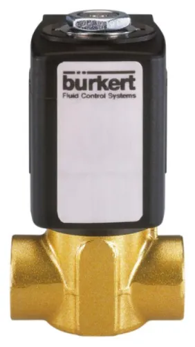 Steam solenoid valve Burkert type 6240 - Servo-assisted 2/2-way piston valve