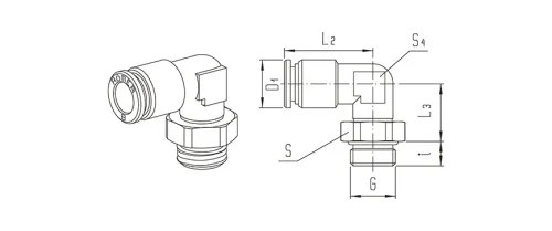 Push-in fitting | turnable elbow | Series 900 HAFNER 930M