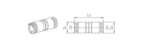 Push-in connector | elbow | metal | Series 900 HAFNER 958M