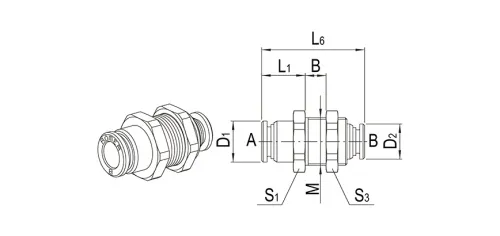 Bulkhead connector | Series 900 HAFNER 959M