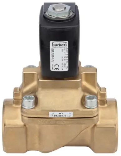 Steam solenoid valve Burkert  type 6407 - Servo-assisted 2/2-way piston valve