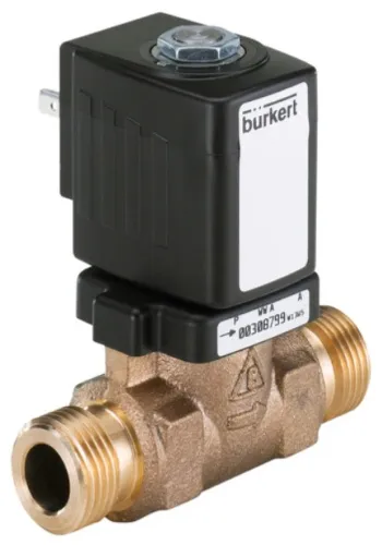 Water solenoid valve Burkert type 6213 - Servo-assisted 2/2-way diaphragm valve