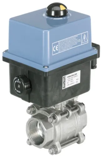 Ball valve / butterfly valve with electrical rotary actuator Burkert type 8804