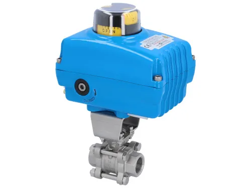 Stainless steel ball valve threaded with electric actuator END-Armaturen ZA-NE