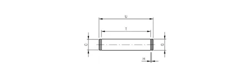 Pin with seeger | fits ISO-VDMA HAFNER DC