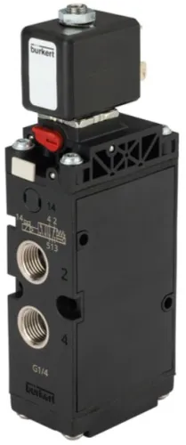 Hazardous location solenoids type 6519 - Servo-assisted 3/2, 5/2 or 5/3-way solenoid valve for pneumatics