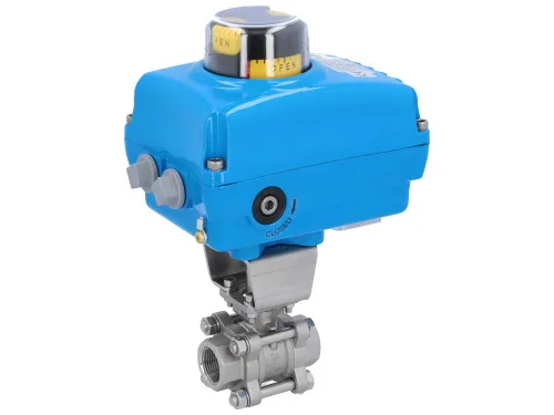 Stainless steel ball valve threaded with electric actuator END-Armaturen ZA-NE