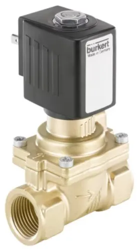 Water solenoid valve Burkert Type 6281 - Servo-assisted 2/2-way diaphragm valve