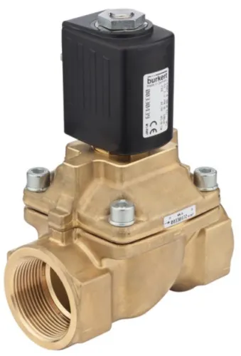 Steam solenoid valve Burkert  type 6407 - Servo-assisted 2/2-way piston valve
