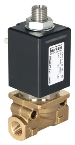 Steam solenoid valve Burkert type 0355 - Plunger valve 3/2-way direct-acting