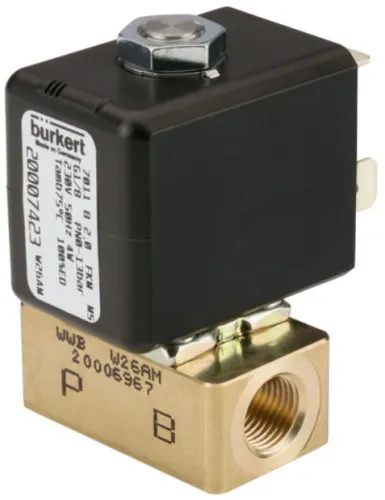 Solenoid valve Burkert type 7011 - Direct-acting 2/2-way plunger valve