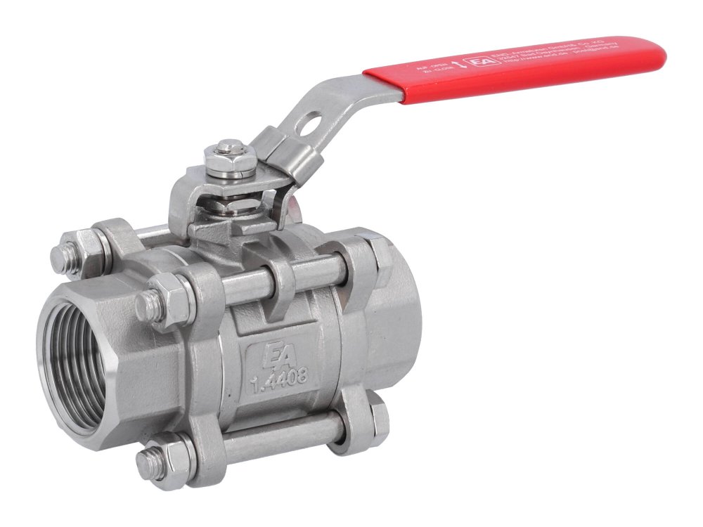 Stainless steel ball valve threaded with hand lever END-Armaturen PE Stainless steel ball valve threaded with hand lever END-Armaturen PE
