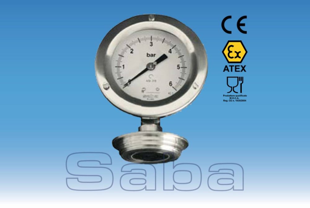 SANITARY PRESSURE GAUGE WITH VARIVENT DIAPHRAGM (MOD. SA 40 VARIVENT)