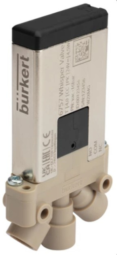 Solenoid valve Burkert type 6757 - 2/2 or 3/2-way Whisper Valve with media separation