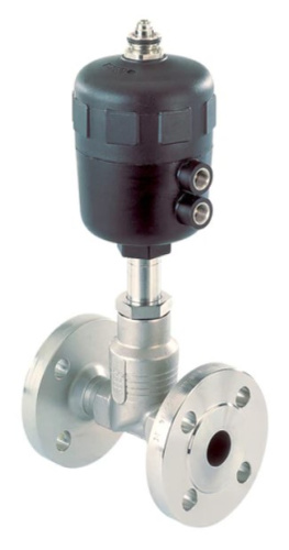 Pneumatically operated 2-way globe control valve Burkert Type 2712