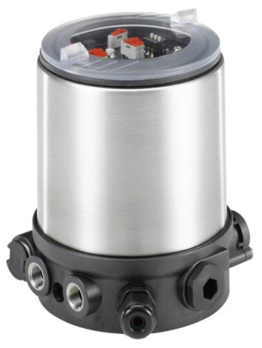 Control- and feedback head for integrated mounting on Robolux valves Type 2036/8686