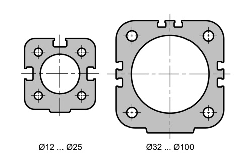 Single acting cylinder | magnetic piston | male thread | Q-series HAFNER QEF