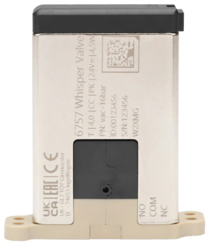 Solenoid valve Burkert type 6757 - 2/2 or 3/2-way Whisper Valve with media separation