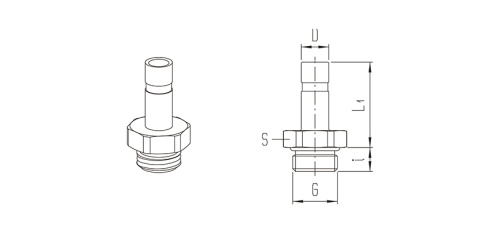 Adapter for female thread to push-in fitting | Series 900 HAFNER 908M