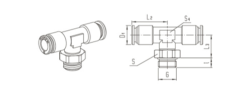 Push-in fitting | T | Series 900 HAFNER 921M