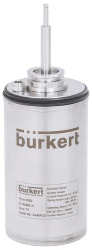 Pneumatic rotary actuator for the automation of ball and butterfly valves Burkert type 2053