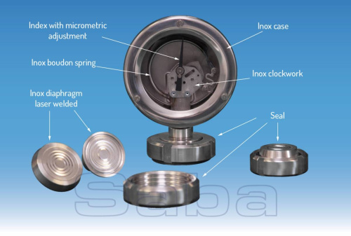 SANITARY PRESSURE GAUGE Ø 63 (MOD. SA 40-63)