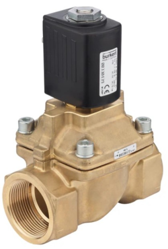 Steam solenoid valve Burkert  type 6407 - Servo-assisted 2/2-way piston valve
