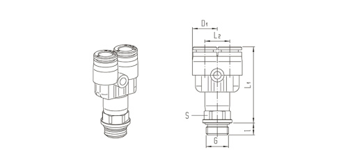 Push-in fitting | T | Series 900 HAFNER 992P