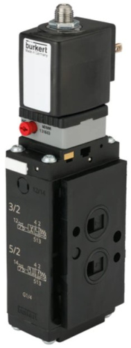 Hazardous location solenoids type 6519 - Servo-assisted 3/2, 5/2 or 5/3-way solenoid valve for pneumatics